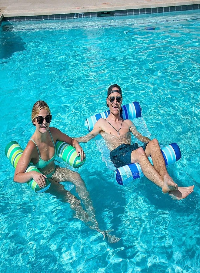 XIGSTA Float Hammock Pool Float Lounger Water Swimming Floating Bed Hammock Comfortable Inflatable Lounger for Adults Vacation Fun and Rest Inflatable Water_Blue - Image 4